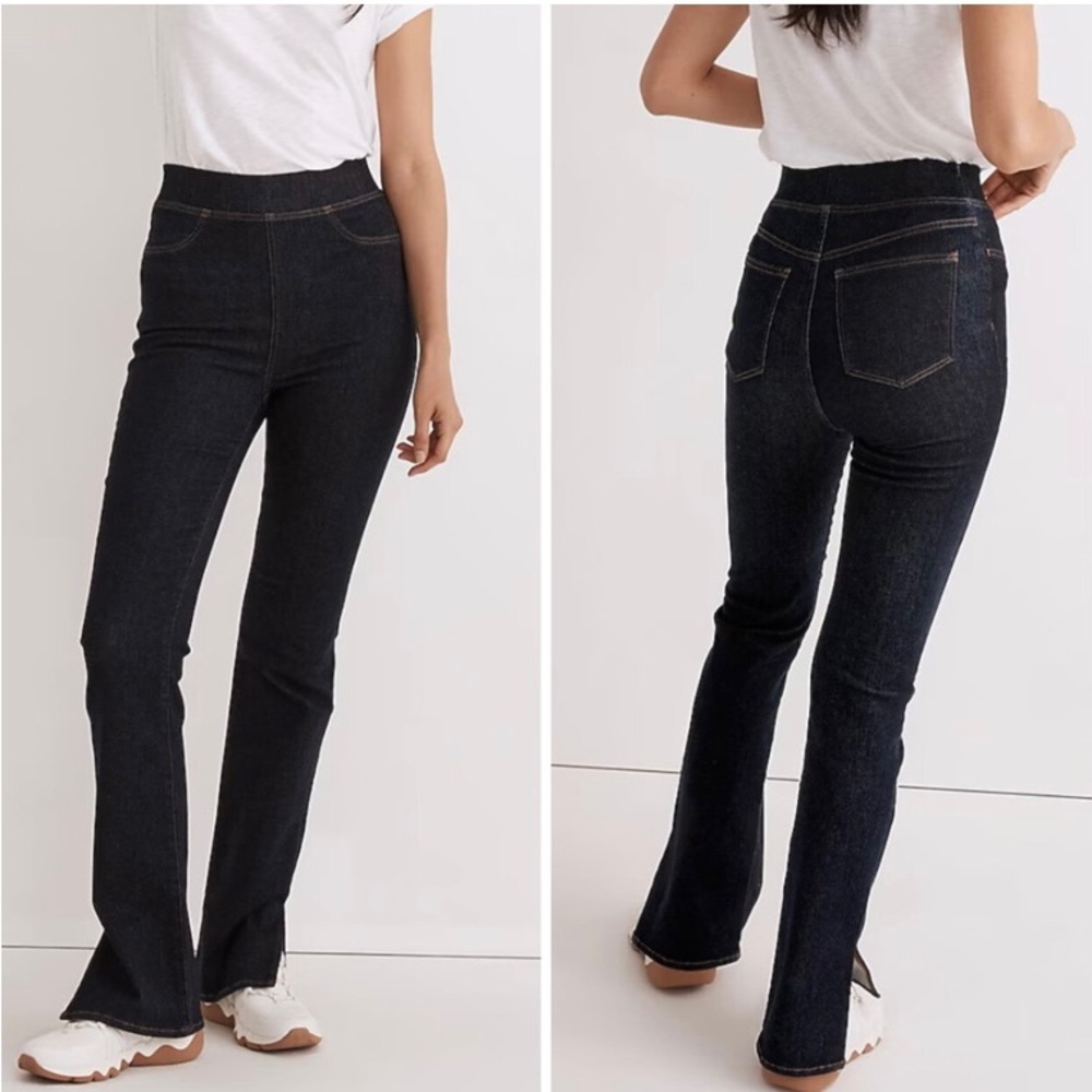 NWT Madewell Pull-On Skinny Flare Jeans in Havenley Wash
